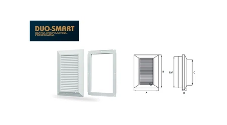 Dospel kratka wentylacyjna Duo Smart 90x240 biała 007-4174