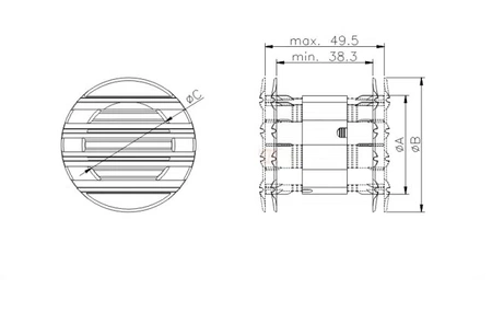 Dospel rozeta drzwiowa RD 40/B 007-0702