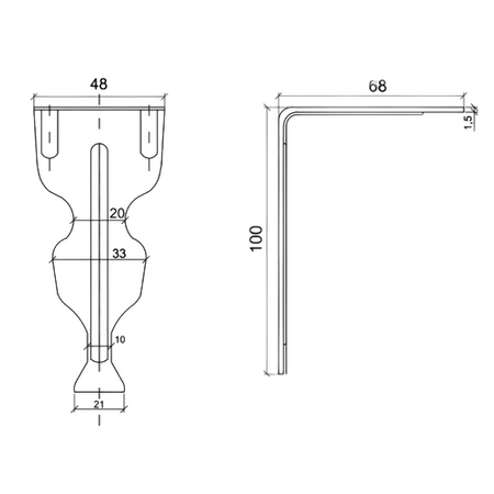 Diamond wieszak metalowy gięty biały WIESZ.MET.GIĘTY BIAŁY