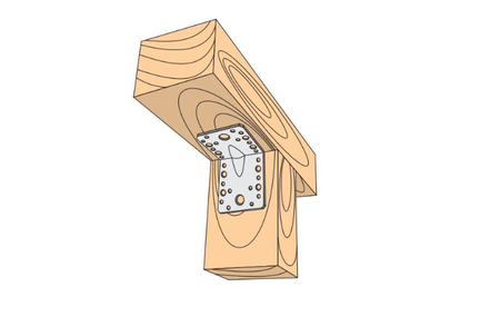 Wkręt-Met kątownik wzmacniany KPW przetłaczany 90x60x60x2,5mm KPW-05