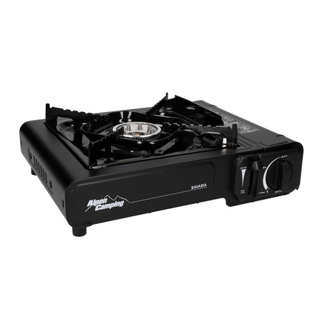 Zestaw Alpen Camping kuchenka turystyczna Bavaria gazowa + 4x gaz kuchenkowy ElicoCamp 220g