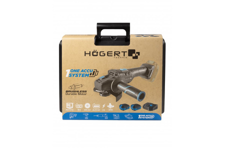 Hogert akumulatorowa szlifierka kątowa 125mm 18V bezszczotkowa HT2E250-B24AG