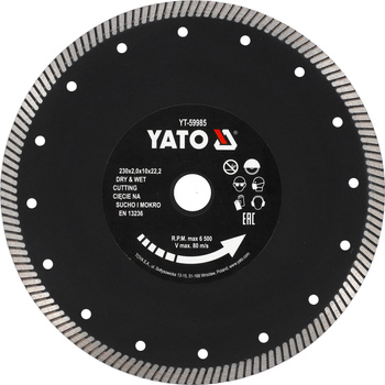 Yato tarcza diamentowa turbo 230mm do gresu YT-59985