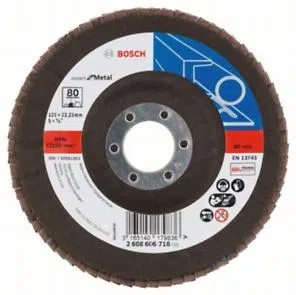 Bosch listkowa tarcza szlifierska wygięta X551 G80 Expert for Metal 125x22,23mm 2608606718