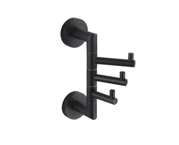 Stella wieszak potrójny ruchomy czarny mat 07.330B