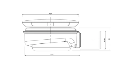 Akces syfon brodzikowy Speed 2 czarny 90mm 19232