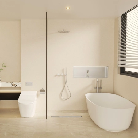 Balneo odpływ liniowy Duplex Next Mirror Silver 70cm