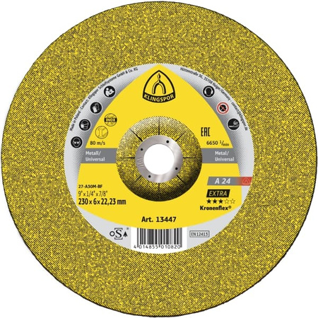 Klingspor tarcza do szlifowania Kronenflex A 24 Extra 115x6x22,23mm 246682