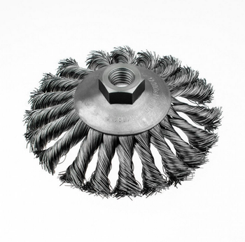 Szczotpol szczotka tarczowo-kątowa 120mm z nakrętką M14 splatana drut stalowy G07TK.45
