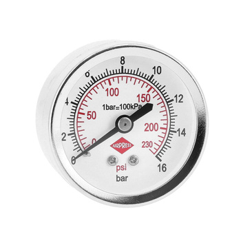 Airpress manometr 50 mm 1/4" 0-16 bar przyłącze tylne 4345219