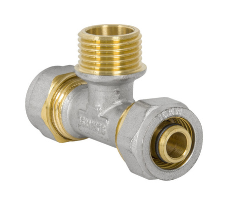 Diamond trójnik -CH PEX-AL-PEX gwint zewnętrzny 20x20x3/4" mosiądz FTN-007.3/4x20x20.TC