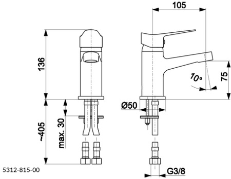 KFA Armatura bateria umywalkowa stojaca Leonit 5312-815-00