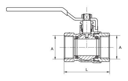 Diamond zawór kulowy Hiszpan 3/8" z dławikiem ART.3060-10