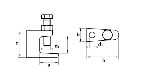 Klamra imadełko ocynk AN 260 TKN8 M8