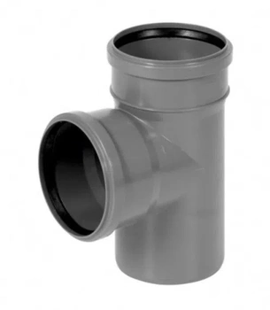 Aquer trójnik kanalizacyjny 75mm 90 stopni szary