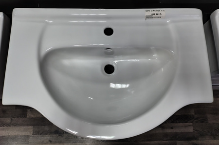 Szafka z umywalką biała 75 cm Atena