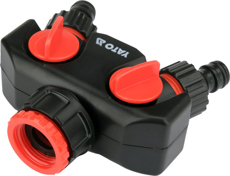 Yato przyłącze kranowe rozdzielacz z 2 wyjściami 3/4"-1" YT-89100