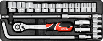 Yato zestaw narzędziowy 1/2" 25-elementowy YT-12671