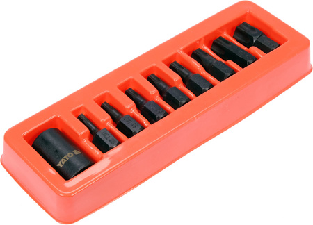 Yato zestaw kluczy udarowych trzpieniowych torx 1/2" 9-elementowy YT-10664