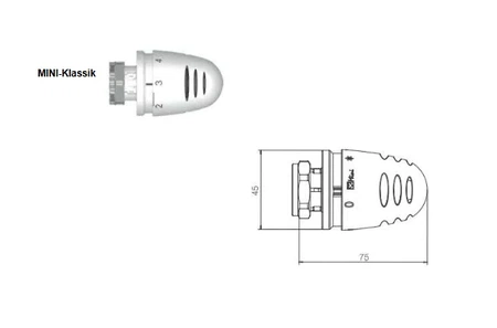 Herz głowica termostatyczna Mini Klassik M28x1,5 1920060