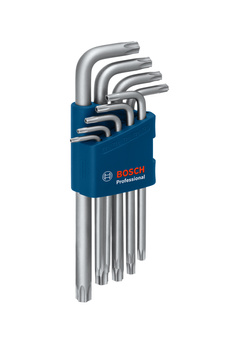 BOSCH 9-częściowy zestaw kluczy sześciokątnych TORX 1600A01TH4