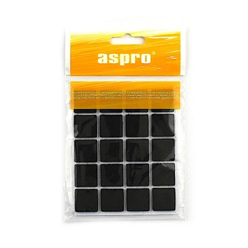 Aspro podkładki filcowe kwadratowe czarne 20mm 20sztuk A-40002-03-020