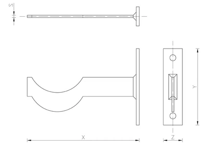 Metalowy wspornik do grzejników żeliwnych L-15 UGZ L-15