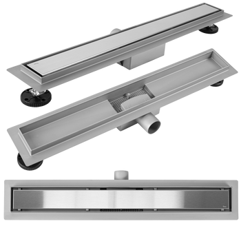 REA odpływ liniowy NEOX stal szczotkowana odwracalny 2w1 90cm G2504