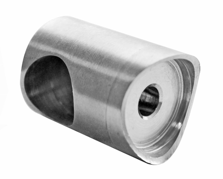 Uchwyt końcowy lewy dla rury 16mm/42,4mm AISI 304 szlif HD.026.030.04.S