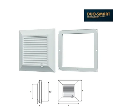Dospel kratka wentylacyjna Duo Smart 135 biała 007-4179