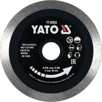 Yato tarcza tnąca ciągła 125mm do ceramiki YT-59952