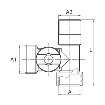 Diamond kurek kulowy DN15/DN10 ART.260.1/2X1/2X3/4