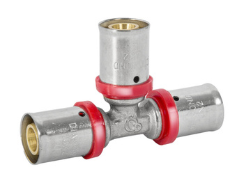 Diamond trójnik PEX-AL-PEX 20x16x16mm zaprasowywany mosiądz FZZ-009.20X16X16.T-3