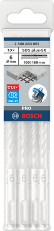 BOSCH wiertło udarowe PRO SDS plus-5X 6x100x160mm 2608833892