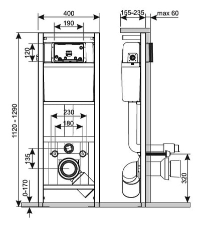 Blue Rafa stelaż podtynkowy 40 do WC B061201001