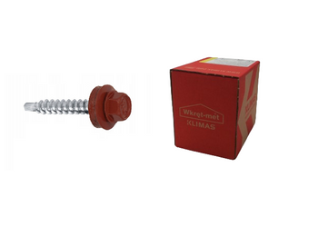 Wkręt-Met wkręt samowiercący z podkładką EPDM do mocowania blach do podłoża drewnianego RAL3009 4,8x25mm 250sztuk WFD-48025-3009