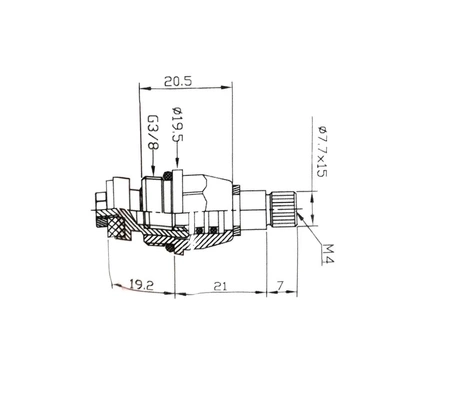 Duro głowica suwakowa do baterii 3/8" D/A-GS38