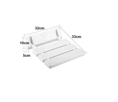 Składane siedzisko prysznicowe dla niepełnosprawnych białe