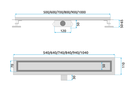 REA odpływ liniowy Neox 2w1 60cm G6601