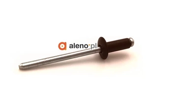 Nit zrywalny aluminiowo-stalowy z łbem płaskim BK RAL 8014 4x10mm