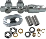 Vario Term zestaw instalacyjny termostatyczny All In One Twins lewy biały ATSGS0206CFK/L