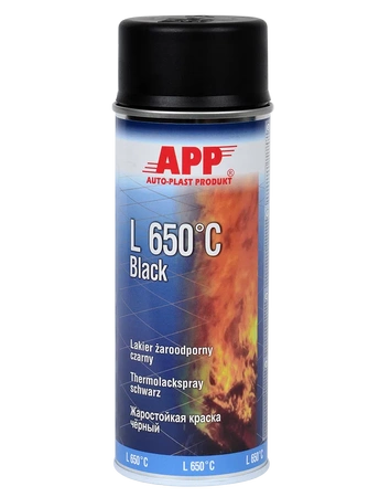 APP lakier żaroodporny Black Spray 400ml czarny 210431