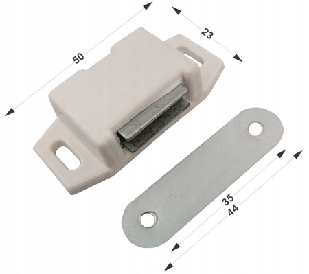 Zatrzask magnes meblowy biały 10-5086