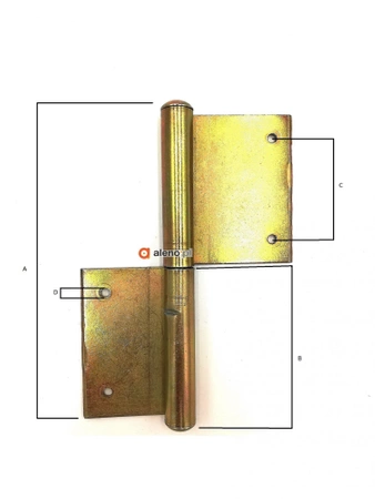 Zawias czopowy gładki prawy/lewy 160mm