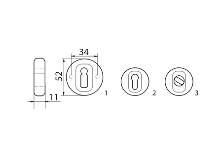 Gamet szyld okrągły PLT-23-N-04 na klucz chrom SZ-GA-101