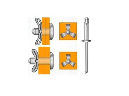 Nit zrywalny Trebol 4x18,8mm AN396 Al/Al łeb płaski do plastiku 50 sztuk