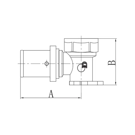 Diamond kolano naścienne zaprasowywane 1/2"x20mm FZZ-010.1/2x20.KOL-Ł