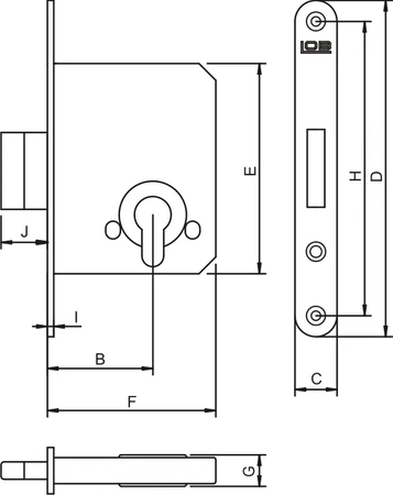 Lob zamek wpuszczany dodatkowy Z100