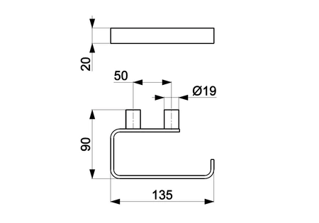 KFA Armatura uchwyt na papier toaletowy czarny 864-022-81