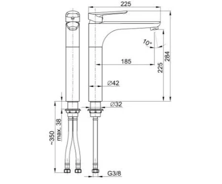 KFA Armatura bateria umywalkowa stojąca Tanzanit 5022-712-00